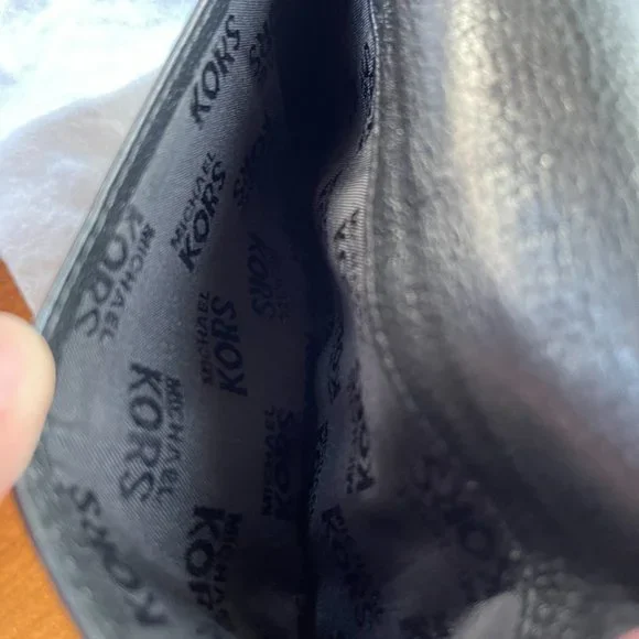 Michael Kors Jet Set Slim Flap Pebbled Leather Wallet Black - Picture 16 of 16